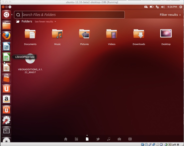 Screenshot of Ubuntu operating system